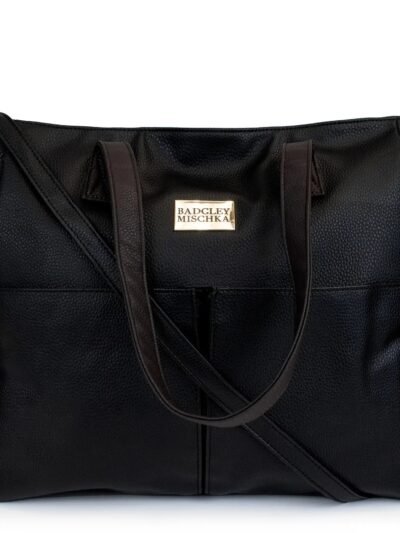 Rose Vegan Leather Weekender Tote Bag