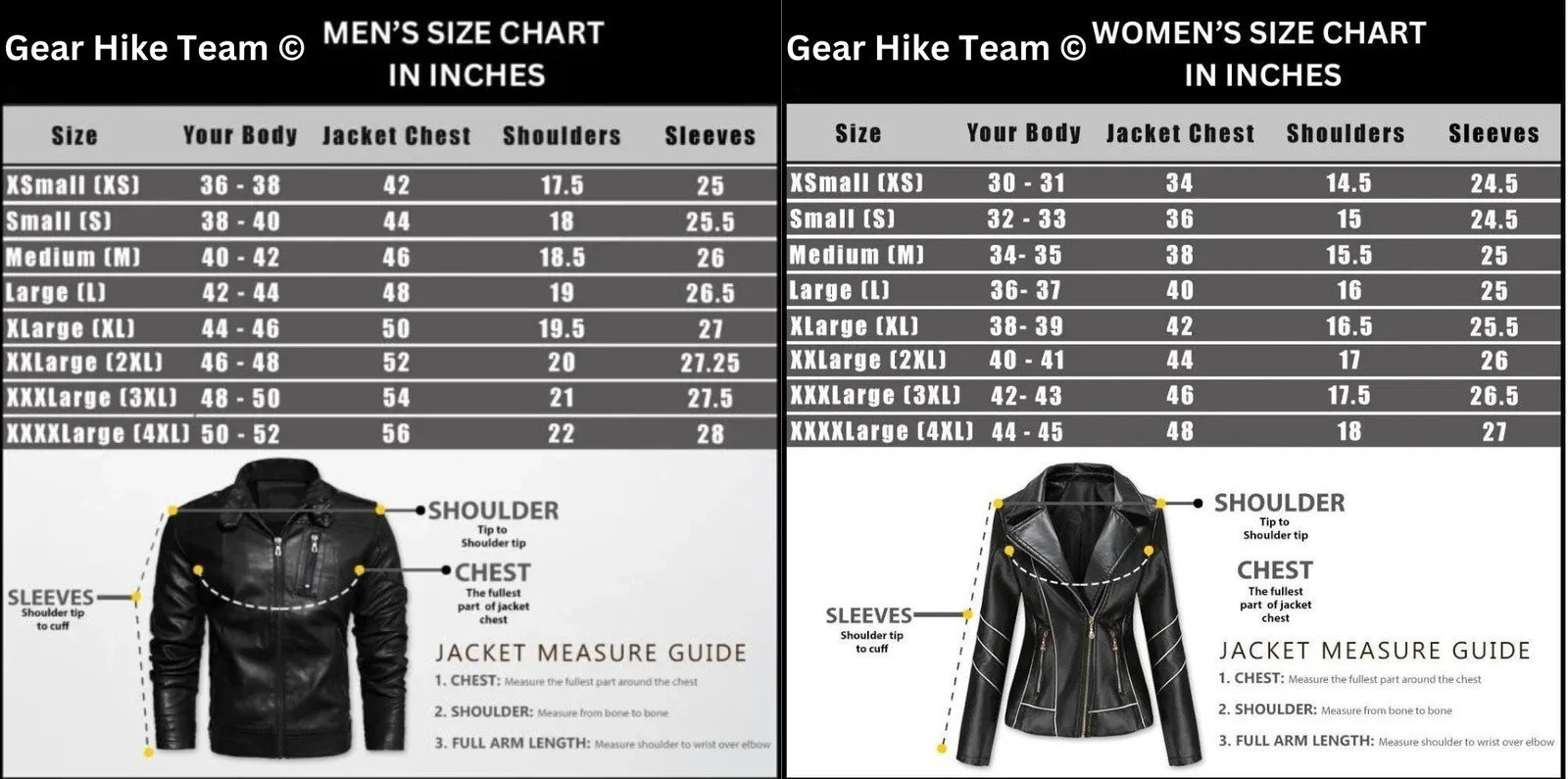 Black Leather Biker Jacket - Image 4