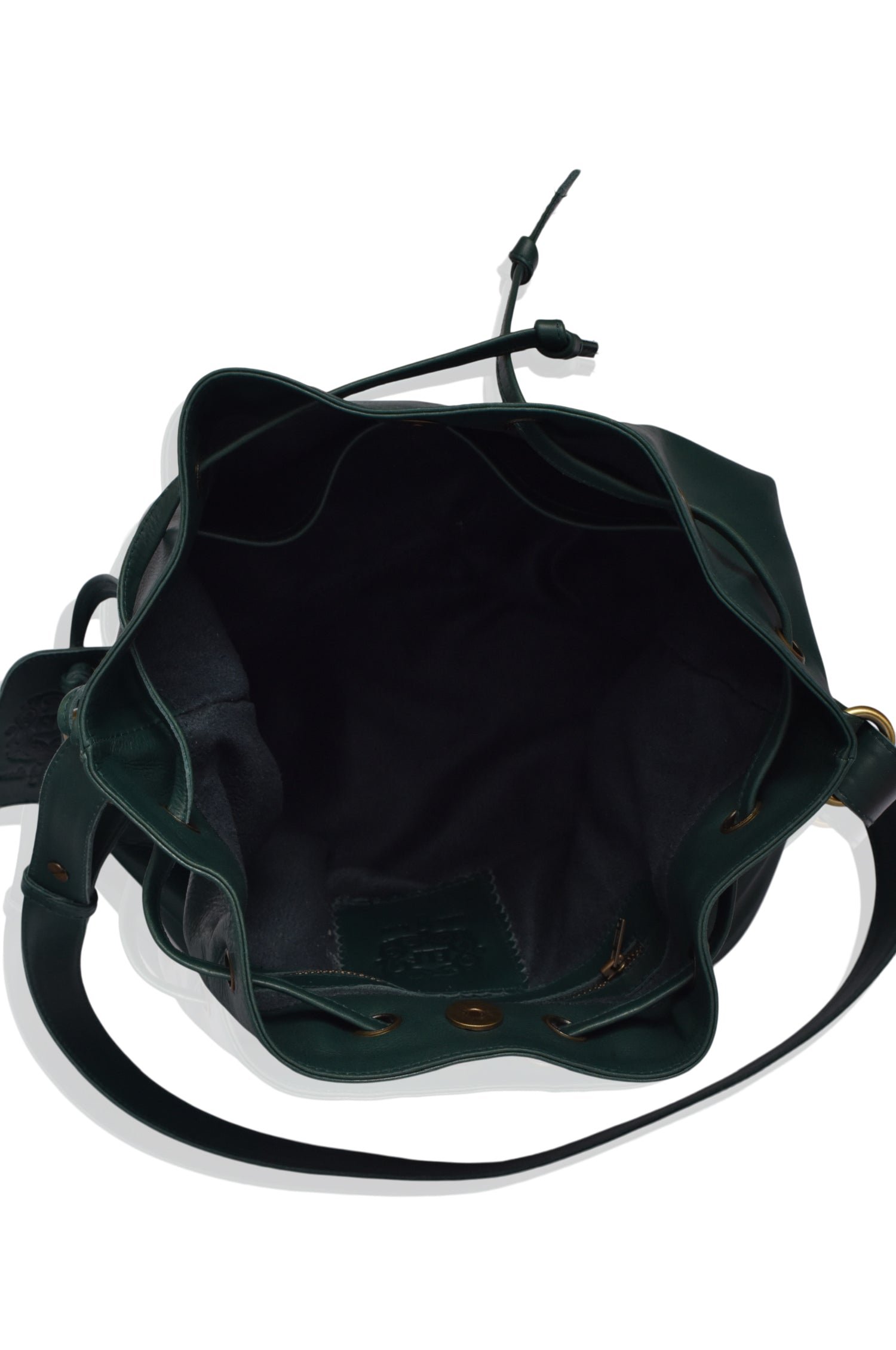 Geneva Drawstring Leather Bag - Image 5