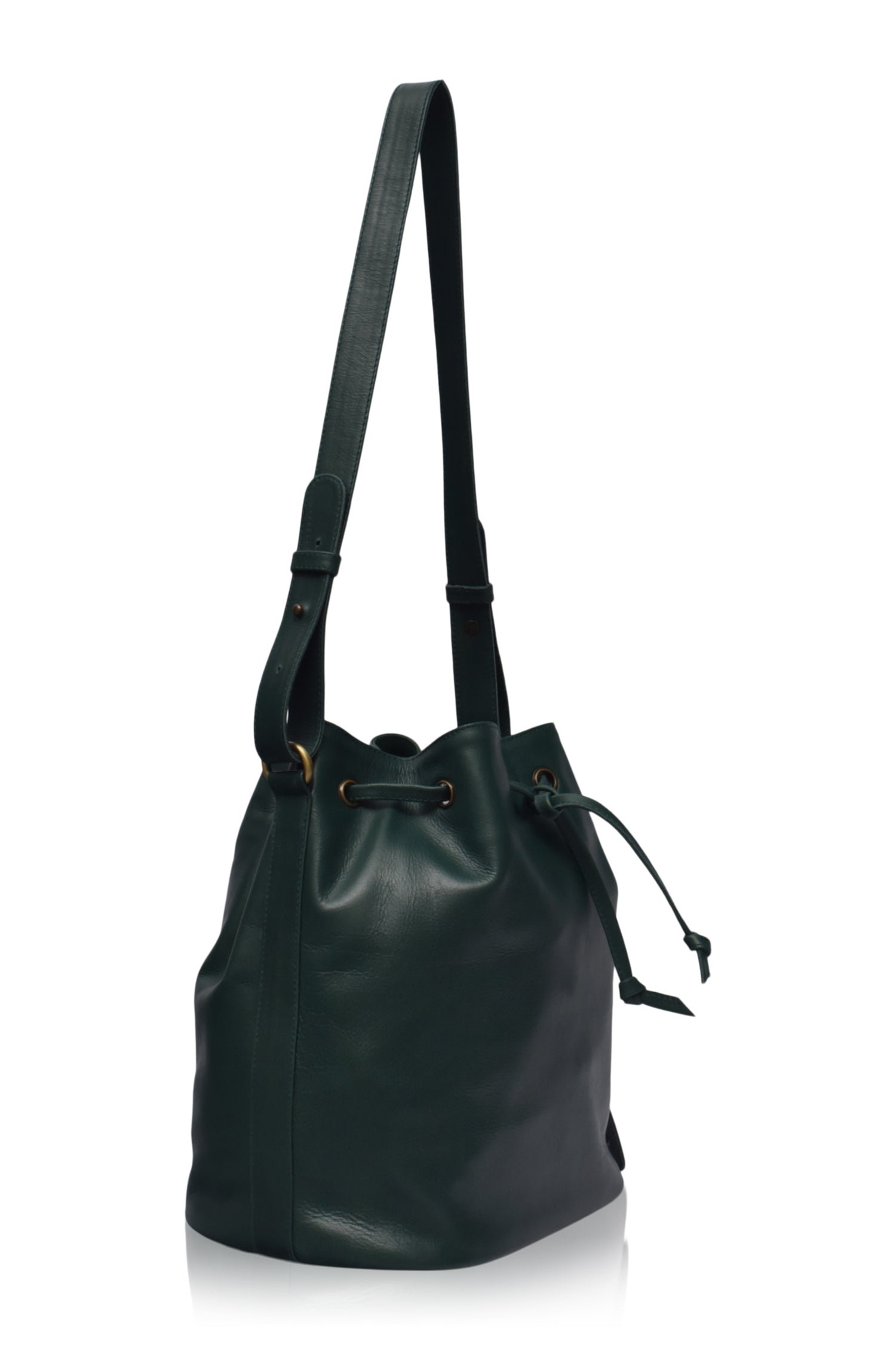 Geneva Drawstring Leather Bag - Image 4