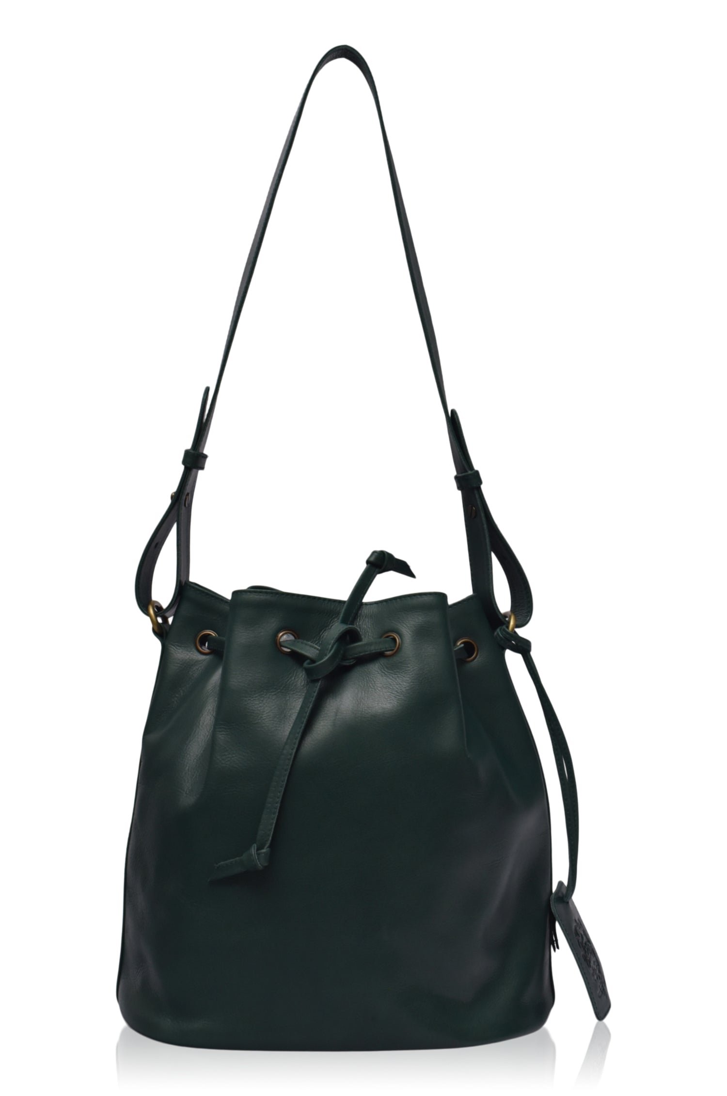Geneva Drawstring Leather Bag - Image 6