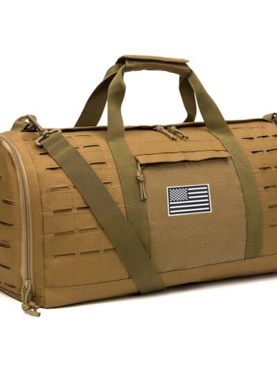 40L Tactical Sport Gym Duffle Bag Travel Training Bag Khaki