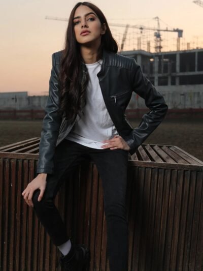 Black Leather Biker Jacket
