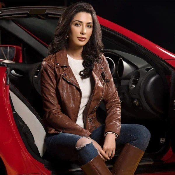 Cognac Perfecto Leather Jacket - Image 3
