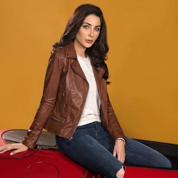 Cognac Perfecto Leather Jacket - Image 2