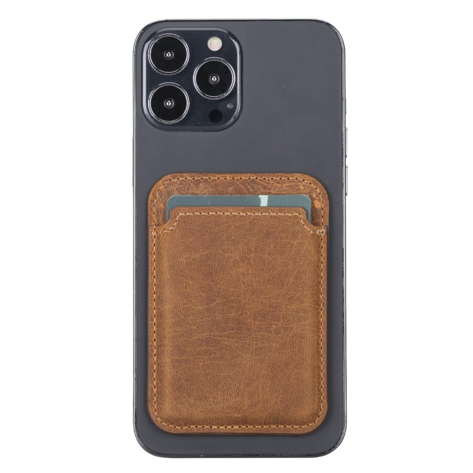 Cortland Full-Grain Leather Card Holder Wallet with Magnet - Image 10