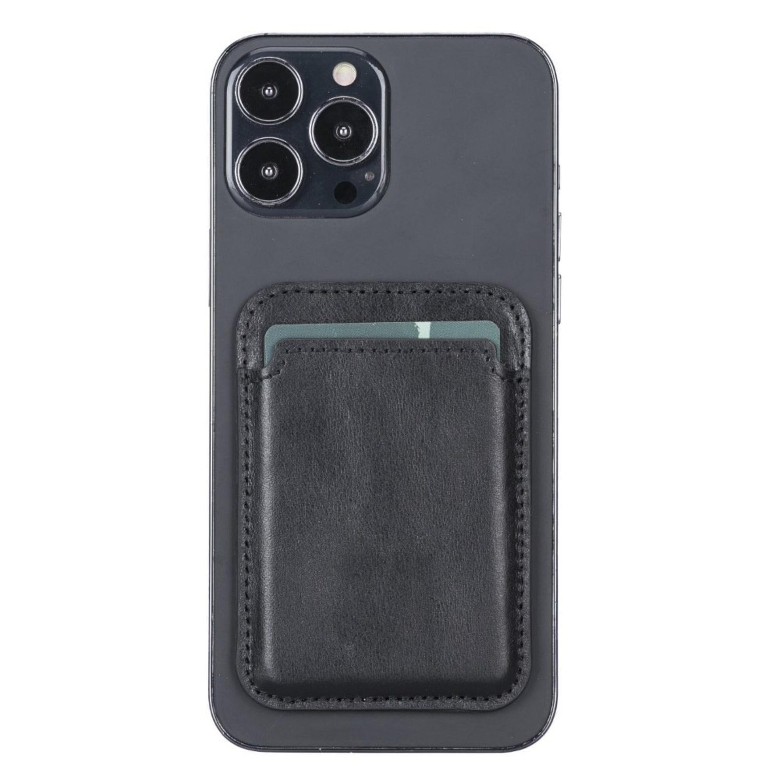 Cortland Full-Grain Leather Card Holder Wallet with Magnet - Image 7
