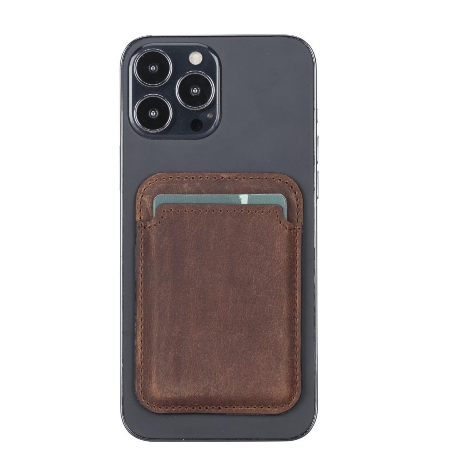 Cortland Full-Grain Leather Card Holder Wallet with Magnet - Image 8
