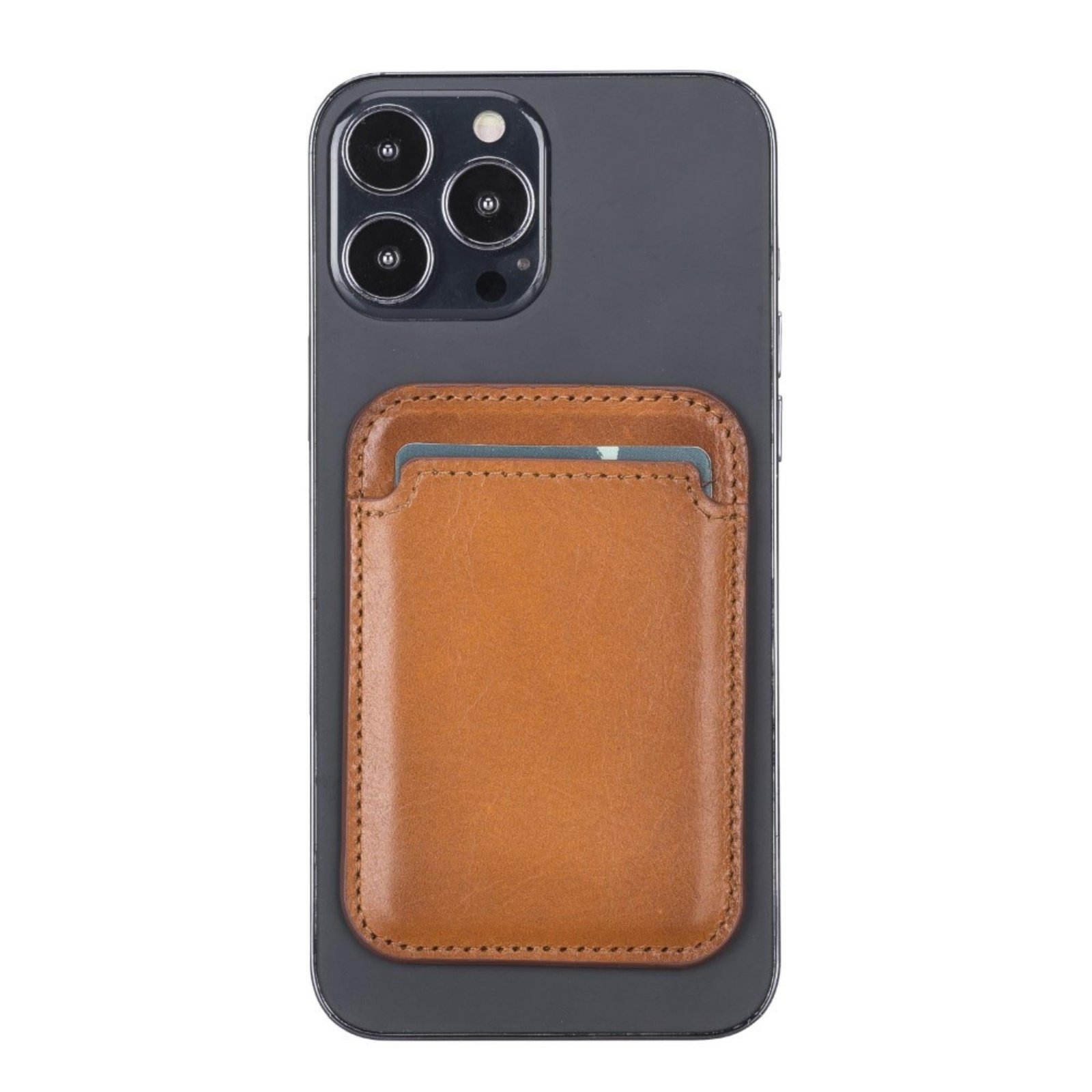 Cortland Full-Grain Leather Card Holder Wallet with Magnet - Image 6