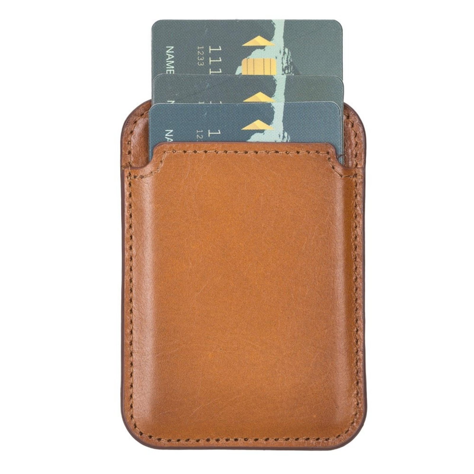 Cortland Full-Grain Leather Card Holder Wallet with Magnet - Image 3