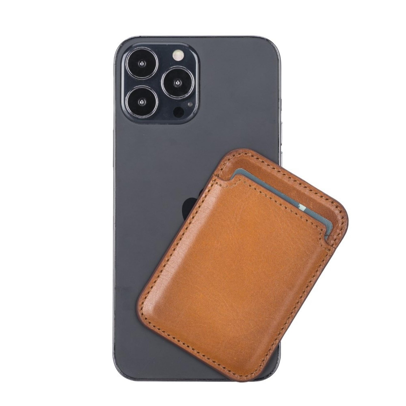 Cortland Full-Grain Leather Card Holder Wallet with Magnet - Image 2