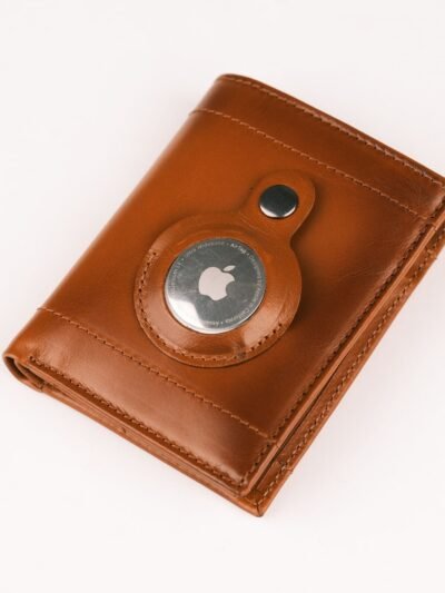 Glendo Apple AirTag Slot Leather Wallet, Handcrafted, Unisex