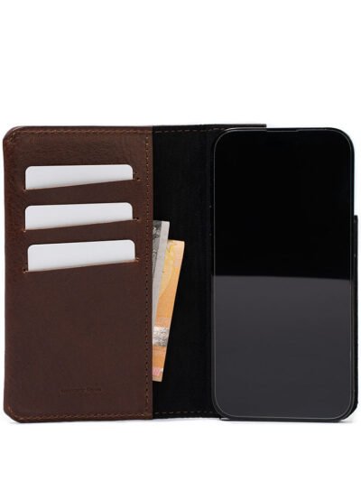 Leather Folio Case Wallet for iPhone 16 Series with MagSafe - The Minimalist 1.0