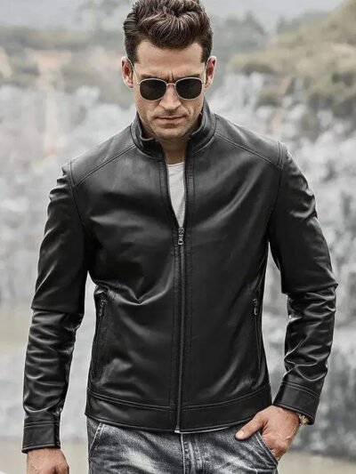 Men’s Leather Biker Jacket