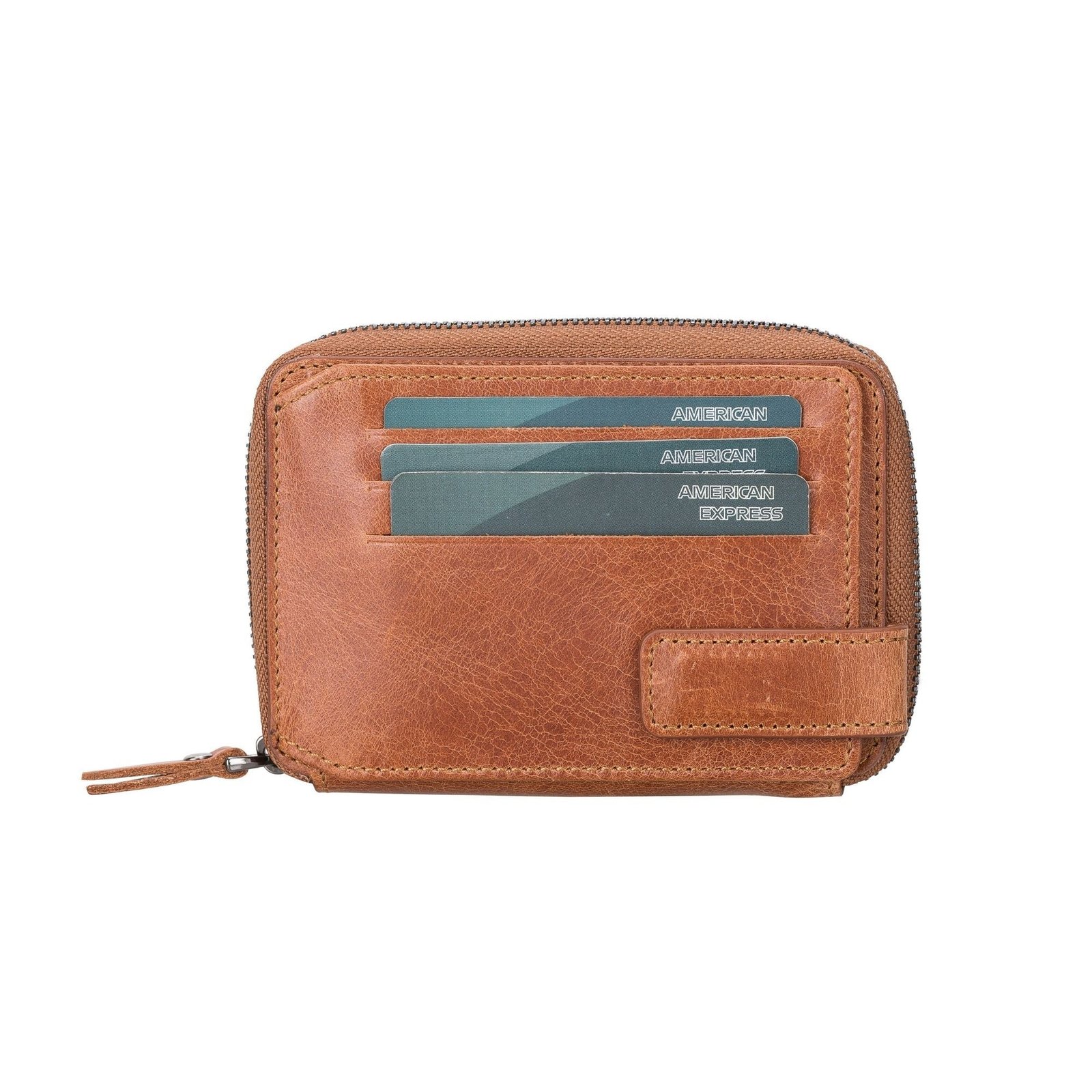 Powell Handmade Unisex Leather Wallet with Zippered Compartment - Image 6