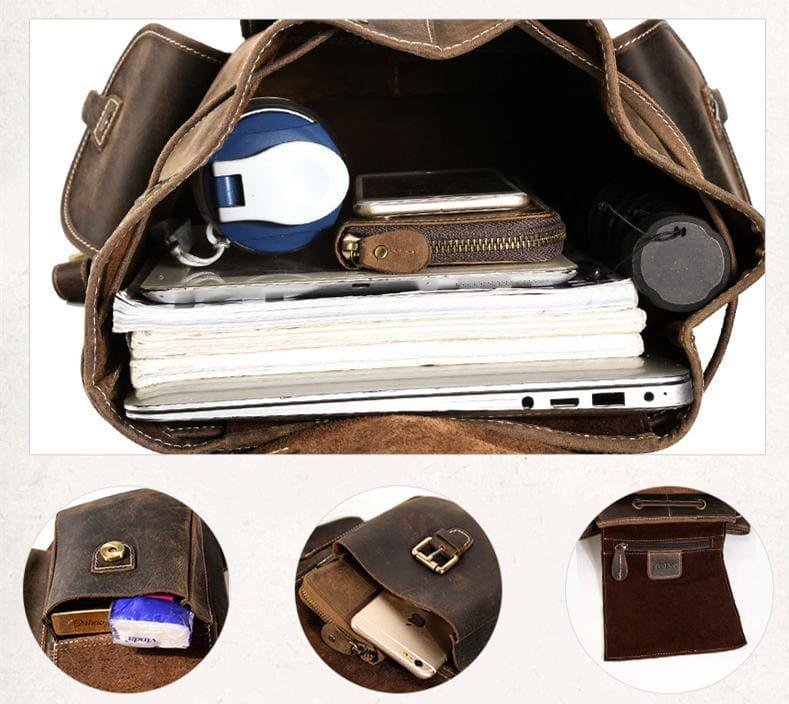 The Thorsen Backpack | Small Handmade Genuine Leather Backpack - Image 3