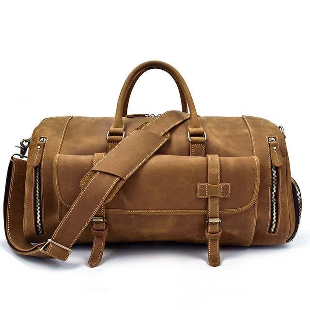 The Bard Weekender | Handmade Leather Duffle Bag - Image 7