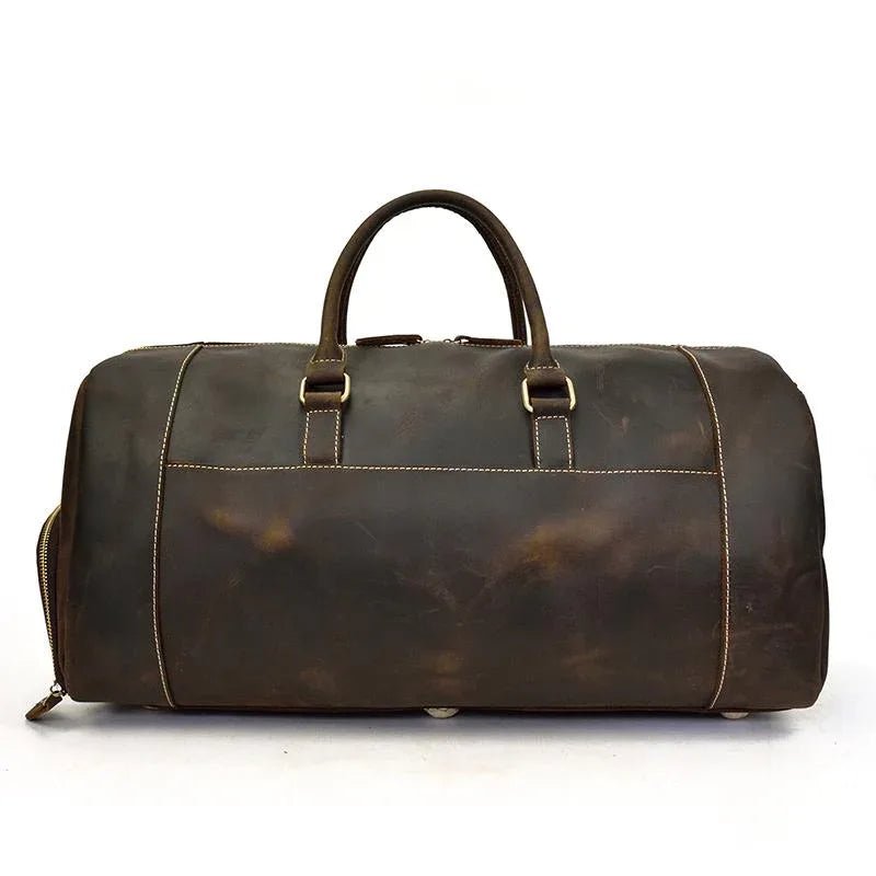 The Bard Weekender | Handmade Leather Duffle Bag - Image 4