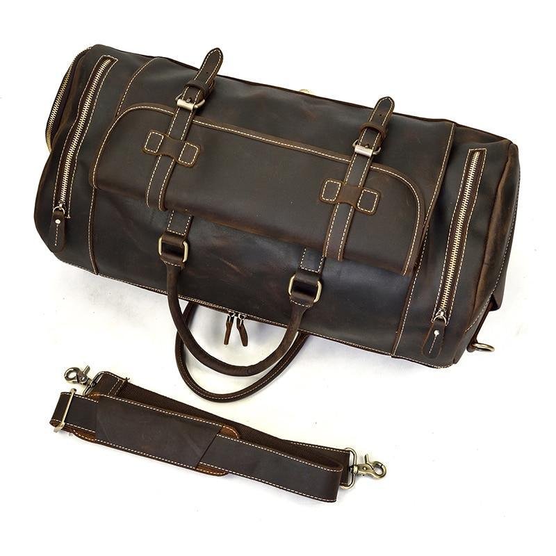 The Bard Weekender | Handmade Leather Duffle Bag - Image 5