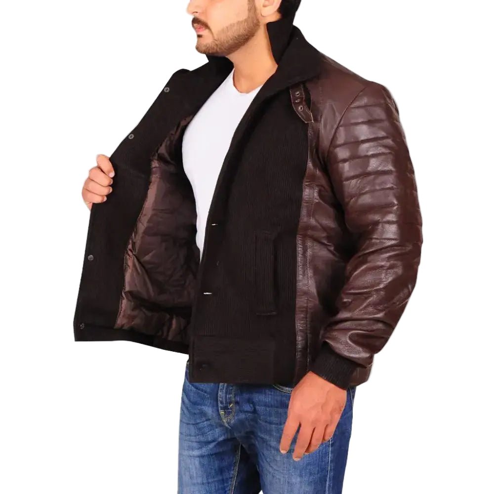 Men’s Brown Leather Jacket - Image 3