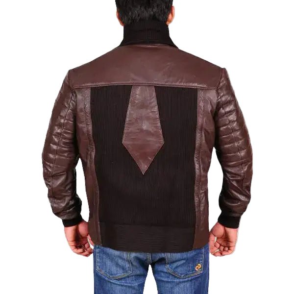 Men’s Brown Leather Jacket - Image 2
